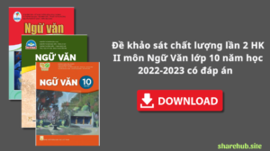 Đề khảo sát chất lượng lần 2 HK II môn Ngữ Văn lớp 10 năm học 2022-2023 có đáp án