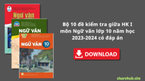 Bộ 10 đề kiểm tra giữa HK I môn Ngữ văn lớp 10 năm học 2023-2024 có đáp án