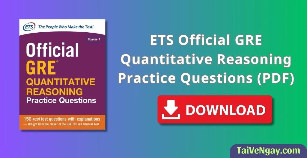 ETS Official GRE Quantitative Reasoning Practice Questions (PDF)