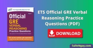 ETS Official GRE Verbal Reasoning Practice Questions (PDF)