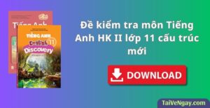 Đề Kiểm Tra HK II Môn Tiếng Anh Lớp 11 Của Trường THPT Kẻ Sặt – Hải Dương