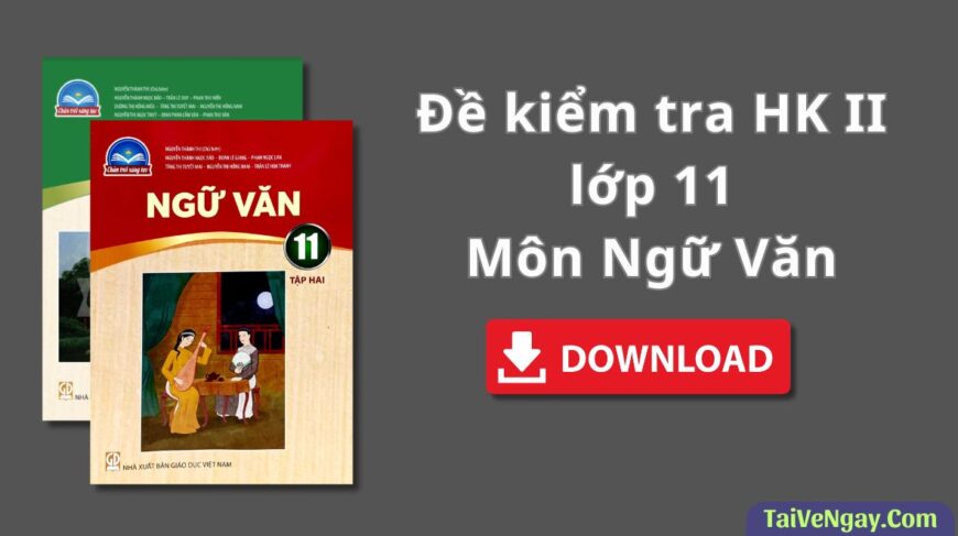 Đề Kiểm Tra HK II Môn Ngữ Văn Lớp 11 Của Trường THPT Kẻ Sặt – Hải Dương