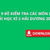 BỘ 9 ĐỀ KIỂM TRA CÁC MÔN KHỐI 10 CUỐI HỌC KÌ 2 HẢI DƯƠNG 2023-2024